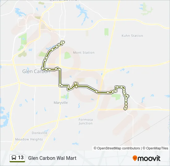 13 Bus Line Map
