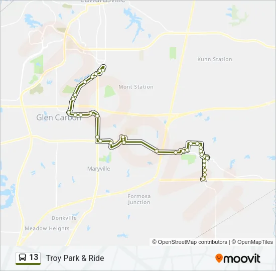 13 Bus Line Map