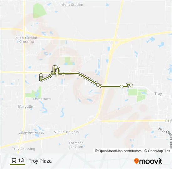 13 Bus Line Map