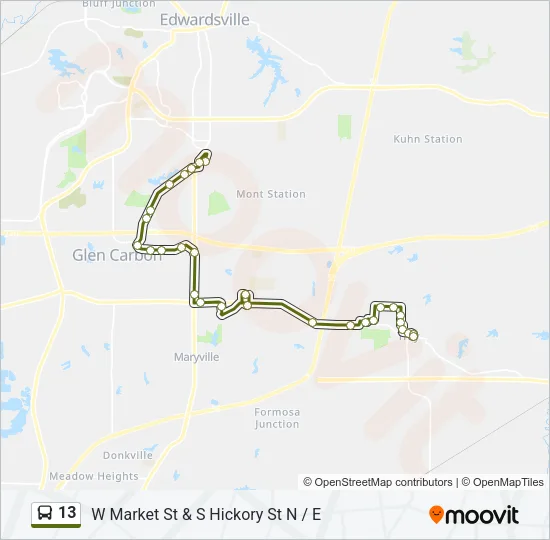 13 Bus Line Map