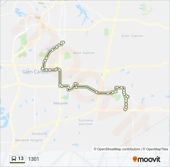 13 Bus Line Map
