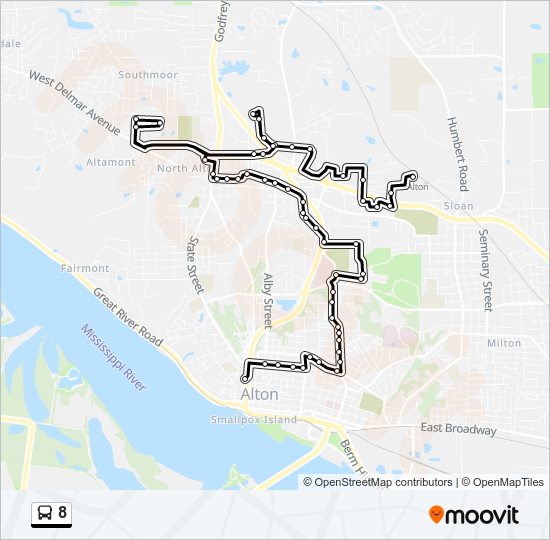 8 bus Line Map