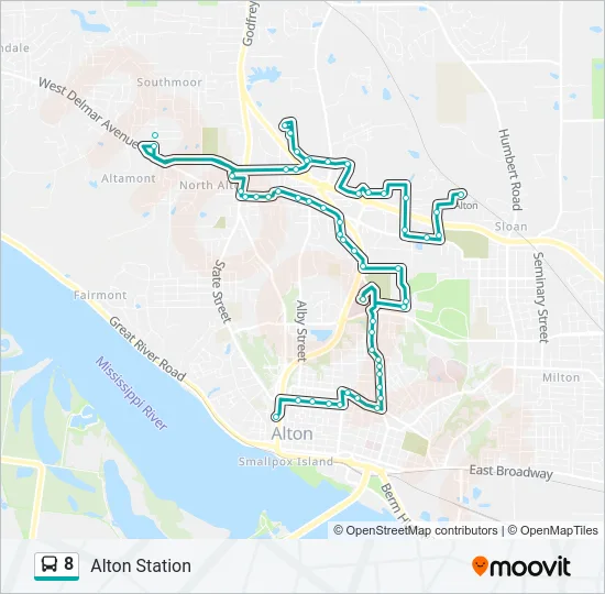 8 Bus Line Map