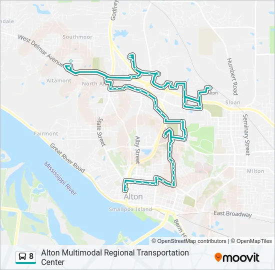 8 Bus Line Map