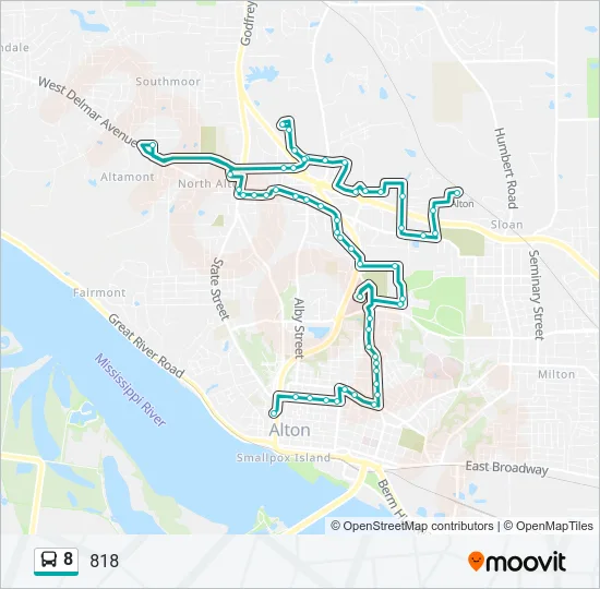 8 Bus Line Map