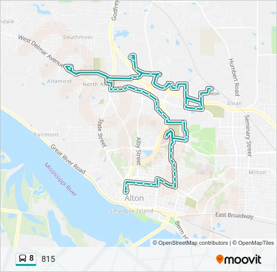 8 Bus Line Map