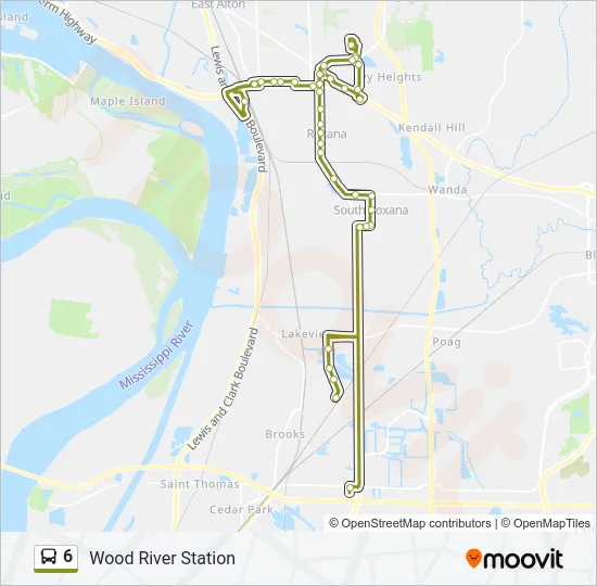 6 Bus Line Map
