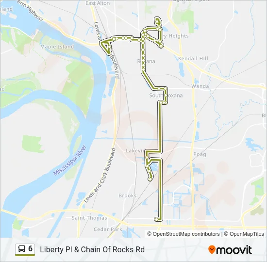 6 Bus Line Map
