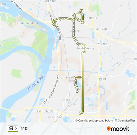 6 Bus Line Map