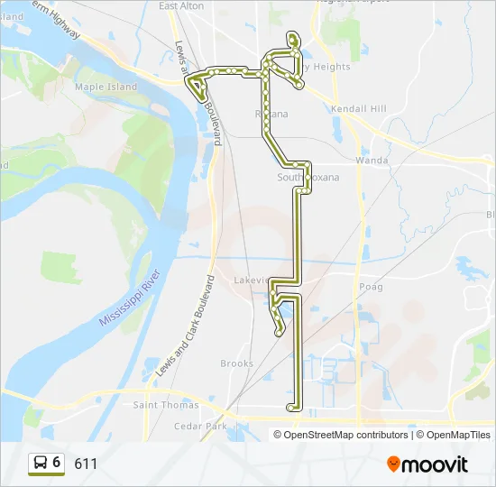 6 Bus Line Map