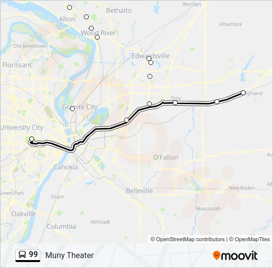 99 Bus Line Map