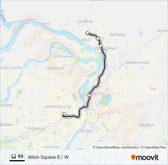 99 Bus Line Map