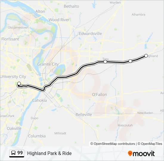 99 Bus Line Map