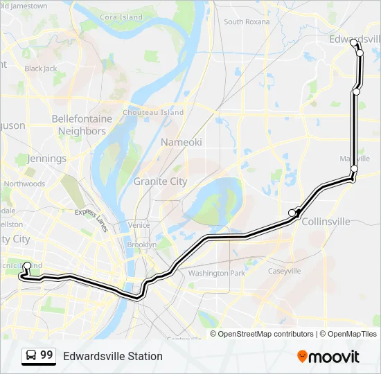 99 Bus Line Map