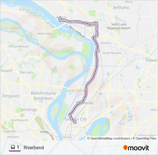 1 Bus Line Map