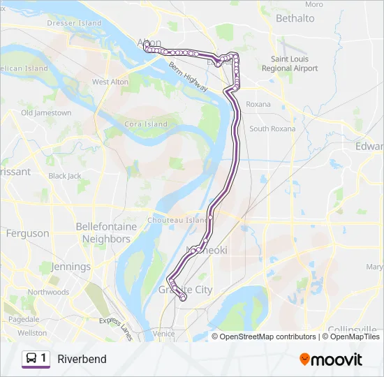 1 Bus Line Map