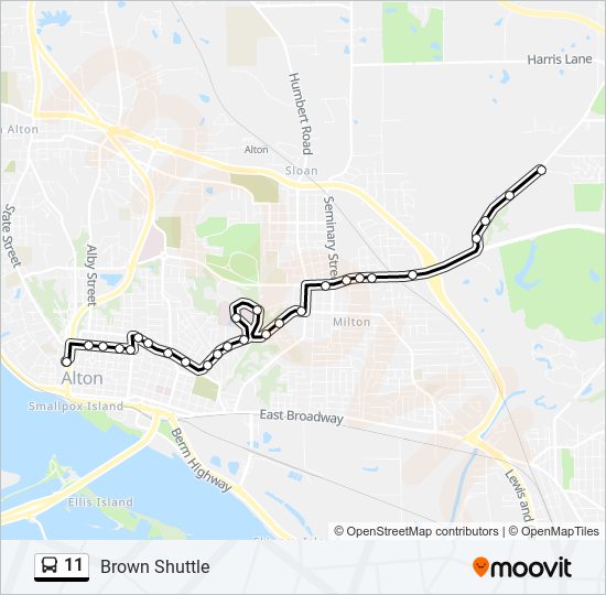 11 bus Line Map