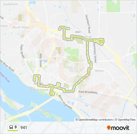 9 Bus Line Map