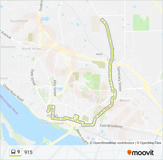 9 Bus Line Map