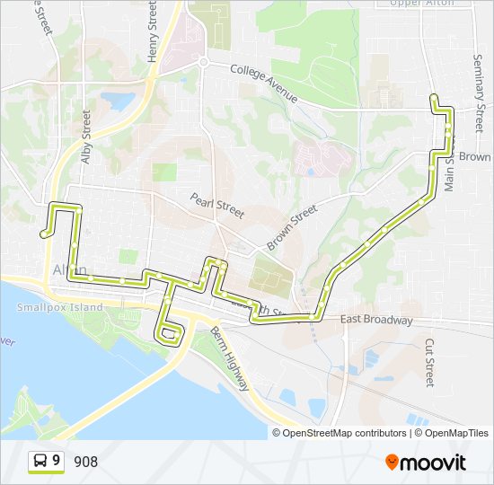 9 bus Line Map