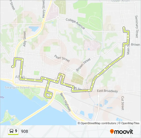 9 Bus Line Map