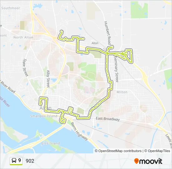 9 Bus Line Map