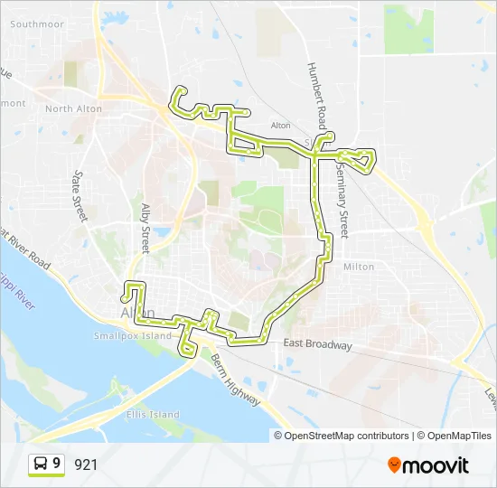 9 Bus Line Map