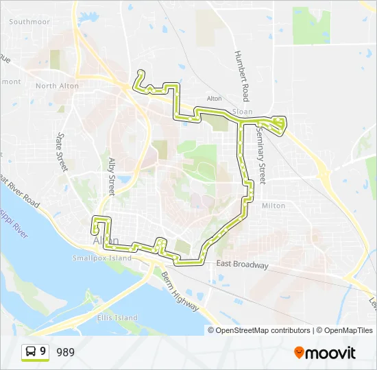 9 Bus Line Map