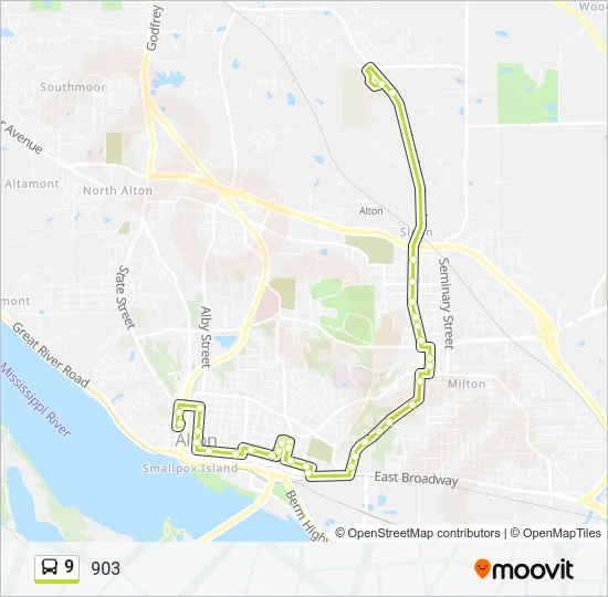 9 Bus Line Map