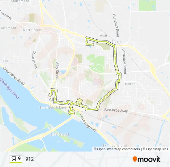 9 Bus Line Map