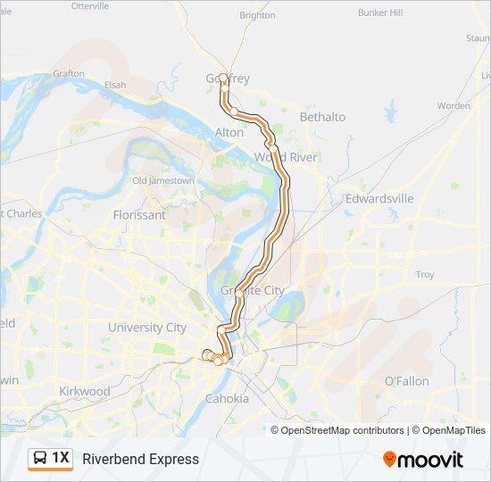 1X bus Line Map