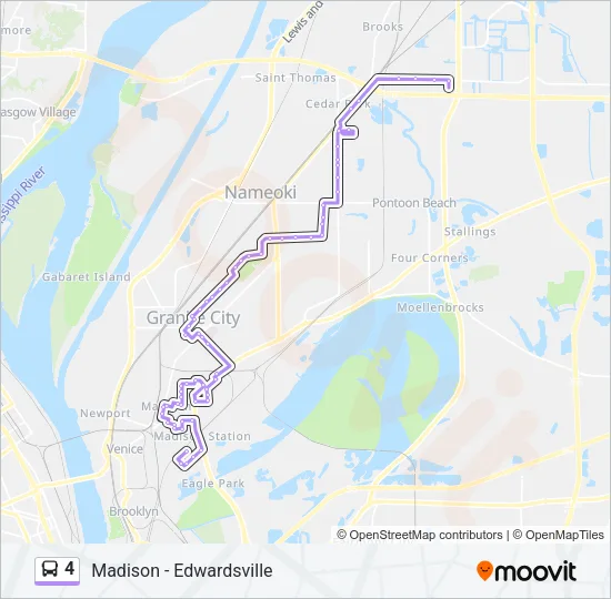4 Bus Line Map