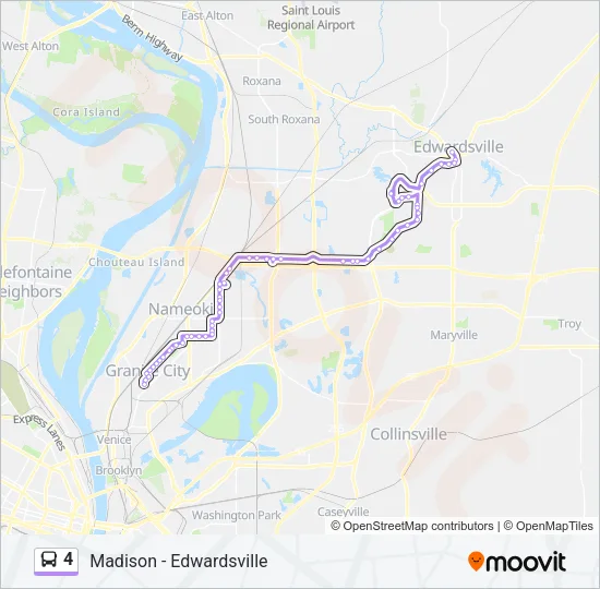 4 Bus Line Map