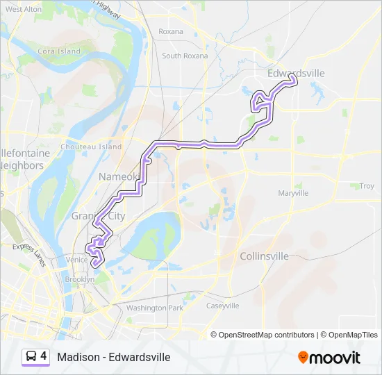 4 Bus Line Map
