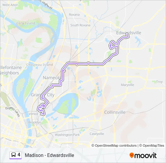 4 Bus Line Map