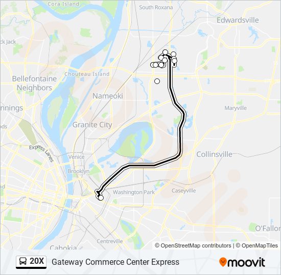 20X bus Line Map