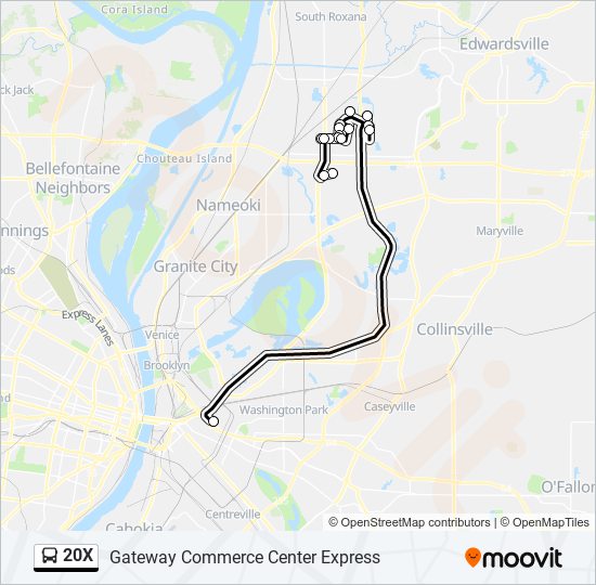 20X bus Line Map