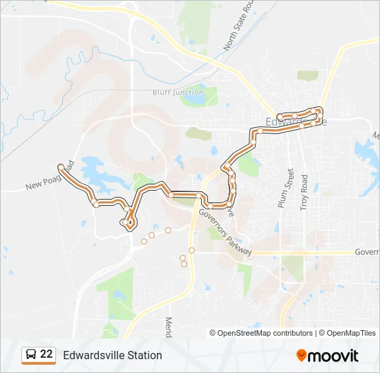 22 Bus Line Map