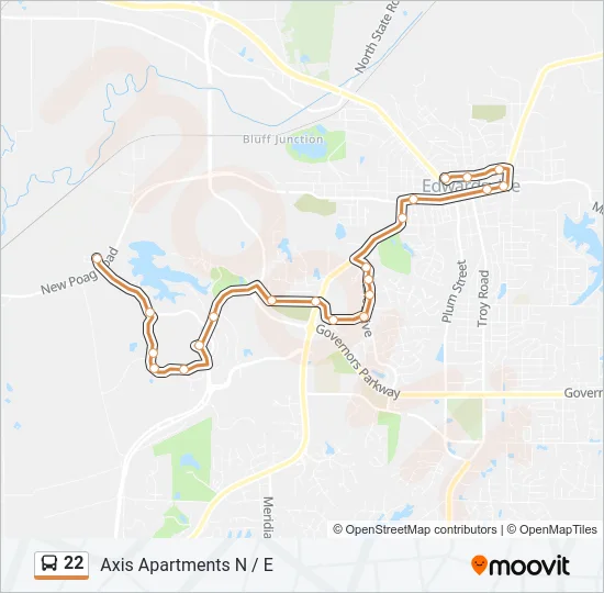 22 Bus Line Map