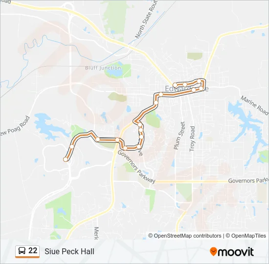 22 Bus Line Map