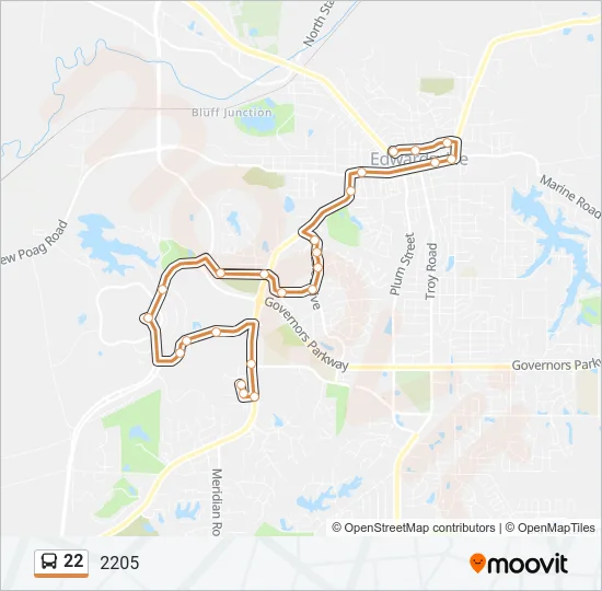 22 Bus Line Map