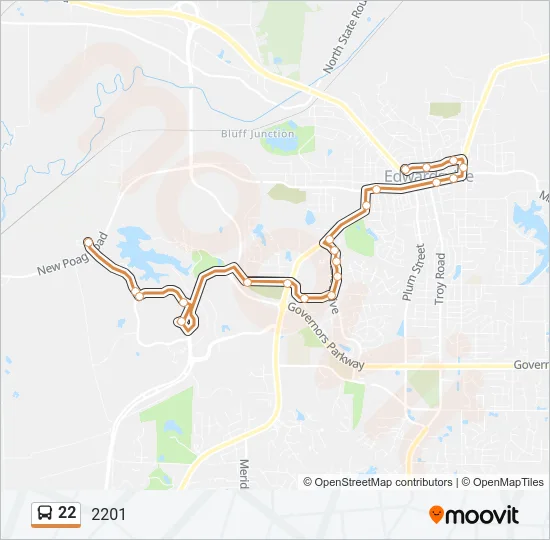 22 Bus Line Map
