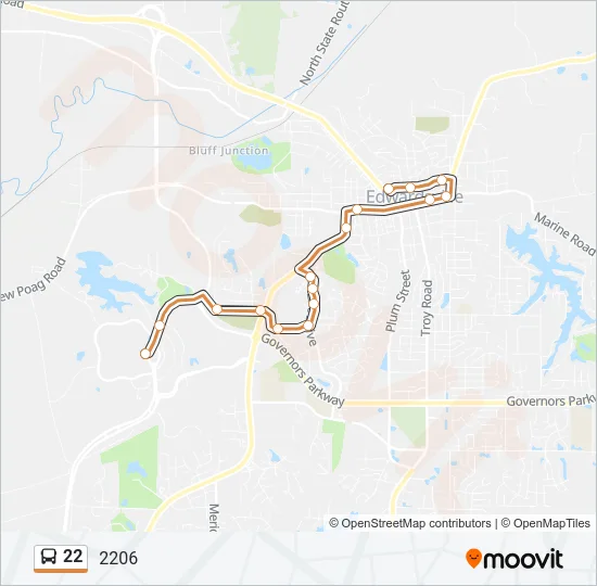 22 Bus Line Map