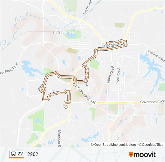 22 Bus Line Map