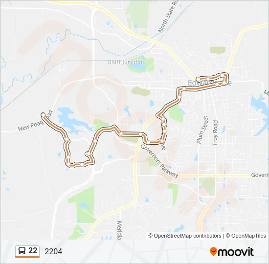 22 Bus Line Map