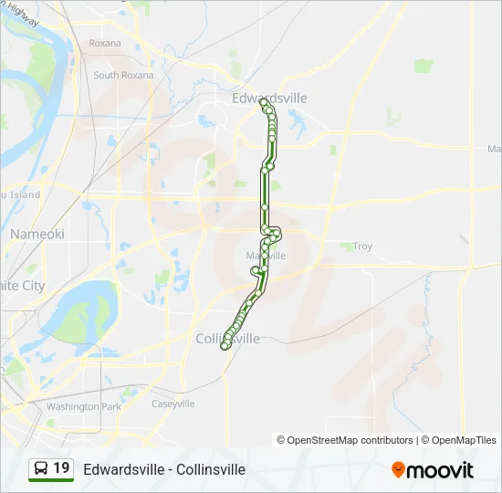 19 Bus Line Map