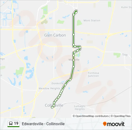 19 Bus Line Map
