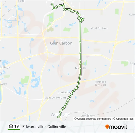 19 Bus Line Map