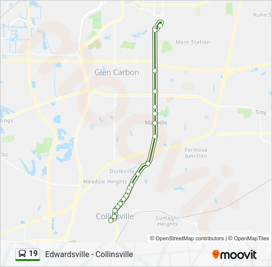 19 Bus Line Map