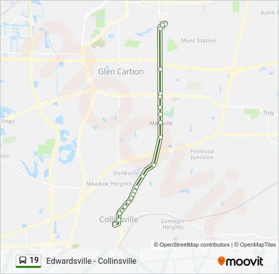 19 Bus Line Map